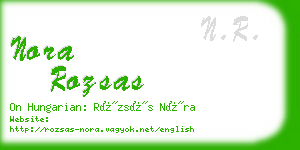nora rozsas business card
