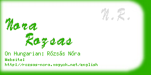 nora rozsas business card